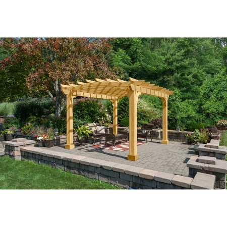 YardCraft 10x12 Wood Pergola Kit (8x8 Posts) Unfinished
