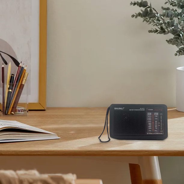 Radio portátil WDOplteas receptor mundial Retro Con antena telescópica funciona Con pilas