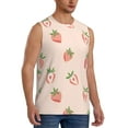 thumbnail image 2 of Haiem Men's Strawberries Print Tank Tops Summer Sleeveless Cut Off Workout T-Shirts Fitness Vest Athletic Undershirts-Medium, 2 of 8