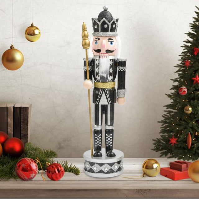 Figuras de Cascanueces Hechas a Mano Perfecl Estatuilla Tradicional Plata