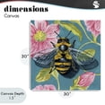 thumbnail image 3 of Stupell Industries Eclectic Fuzzy Bee On Floral Pattern Canvas Art, 30 x 30, by Kate Jarvik Birch, 3 of 7