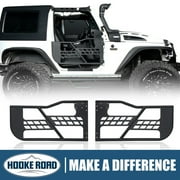 Hooke Road Fits 2007-2018 Jeep Wrangler JK 2 Dr Rock Crawler Steel Tube Textured Black Tubular Door