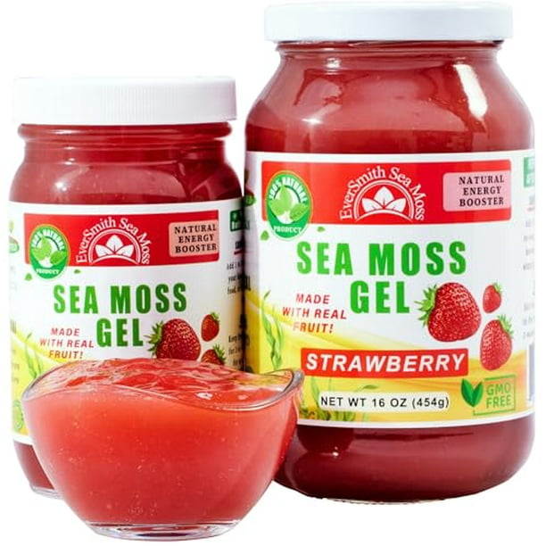 EverSmith Organics - Gel de musgo marino irlandés elaborado de forma silvestre | Fabricado en Estados Unidos | Rico en vitaminas y minerales | Gel de musgo marino crudo | Suplemento nutricional | Fres