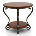 thumbnail image 3 of Furniture of America Azea Traditional Wood 1-Shelf End Table in Brown Cherry, 3 of 6