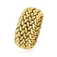 thumbnail image 3 of Ross-Simons Italian 14kt Yellow Gold Beaded Mesh Ring, Women's, Adult, 3 of 8