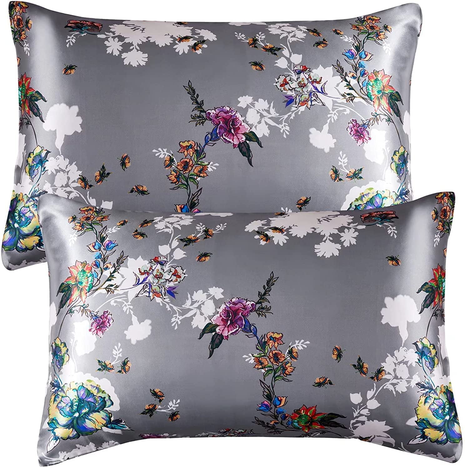 NASUMR Satin Pillowcase for Hair and Skin Grey Satin Pillow Cases for