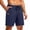 Navy shorts for men summer, variant on hlysgo Men's Casual Shorts Elastic Waist Solid Color Chino Shorts 7" Summer Workout Golf Shorts with Pockets Fitted Vacation Beach Shorts Navy,L