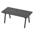 thumbnail image 6 of Ciokea Outdoor Patio Dining L-Shape Table, 66.9x31.9 IN HDPS Aluminum Frame Table for Backyard Poolside Lawn, Gray, 6 of 7