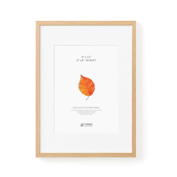 Marco de fotos TONES FRAME DESIGN, madera maciza de roble, 9 x 12 cm, color natural