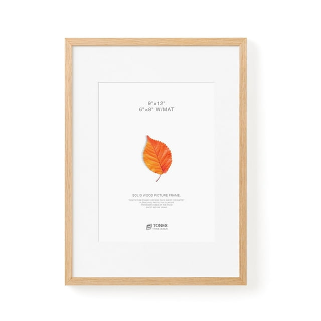 Marco de fotos TONES FRAME DESIGN, madera maciza de roble, 9 x 12 cm, color natural