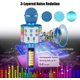 thumbnail image 3 of Micrófono de karaoke inalámbrico, micrófono de karaoke para niños con LED, micrófono Bluetooth para niños, niñas, niños, fiesta, canto, idea de regalo de cumpleaños de Navidad, color azul, 3 of 4