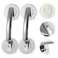 thumbnail image 3 of 2 Pcs Portable Bathroom Suction Handle Bars Plastic Door Handles (Silver), 3 of 7