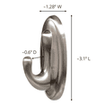 thumbnail image 2 of Command Medium Traditional Hook [Removable]: 1-pack (Brushed Nickel) [4-sets], 2 of 5