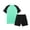 Green, variant on Edvintorg Outfits for Boys Soccer Jersey Lightweight Quick Dry Short Sleeve Crew Neck Casual Athletic Top and Short Training Set Size 5-15