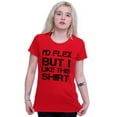 thumbnail image 3 of Flex But Like This Funny Gym Exercise Womens Slim Fit Graphic Tee Brisco Brands L, 3 of 5