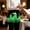 Green, Black, Lime, variant on Abstract Green Flame Waitress Apron with 3 Pockets, Flickering Fire Pattern Black Server Aprons Waterproof Kitchen Restaurant Half Waist Apron for Men Women