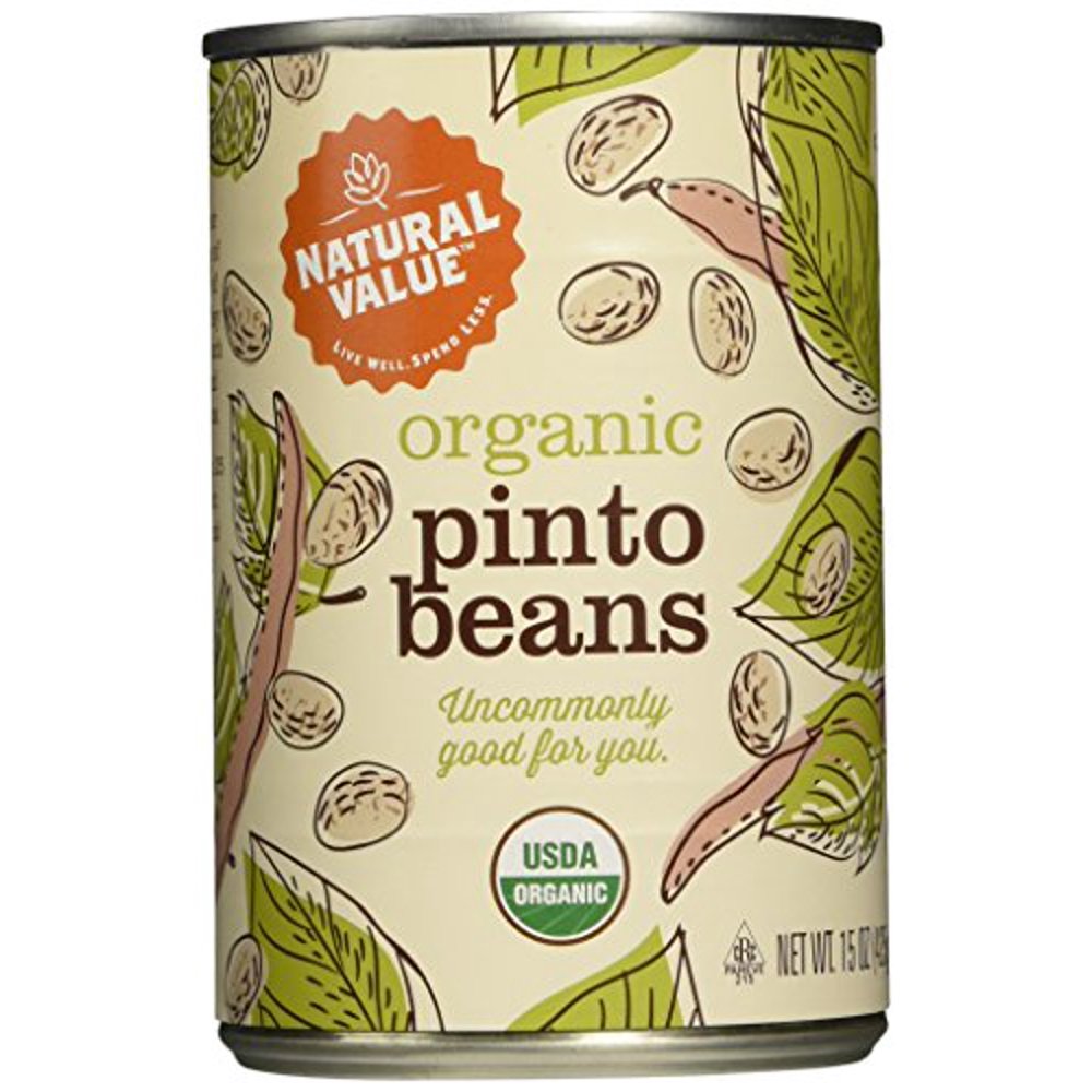 Natural Value Organic Pinto Beans, 15 Ounce Cans (Pack of 12) Walmart