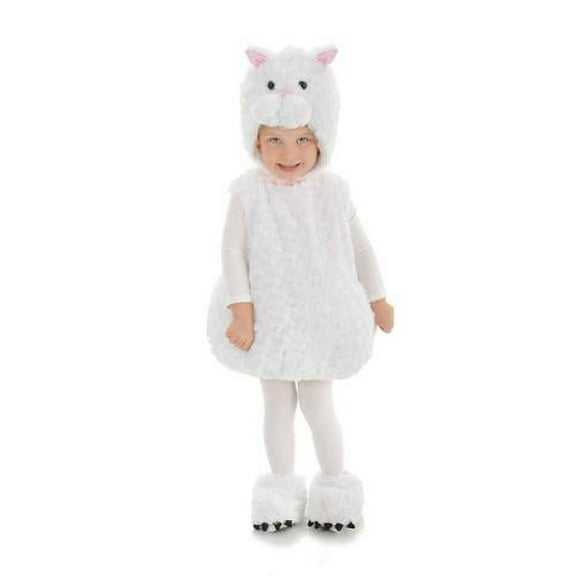 White Cat Girls Child Furry Animal One Piece Halloween Costume-M