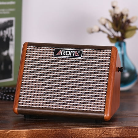 AROMA AG-15A 15W Portable Acoustic Guitar Amplifier Amp BT Speaker Built-in Rechargeable Battery with Microphone