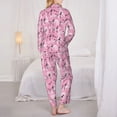 thumbnail image 6 of Wukai Cartoon Poodle Dog Print Women's Pajama Set - Soft Long Sleeve Sleepwear for Comfort and Style-XX-Large, 6 of 9