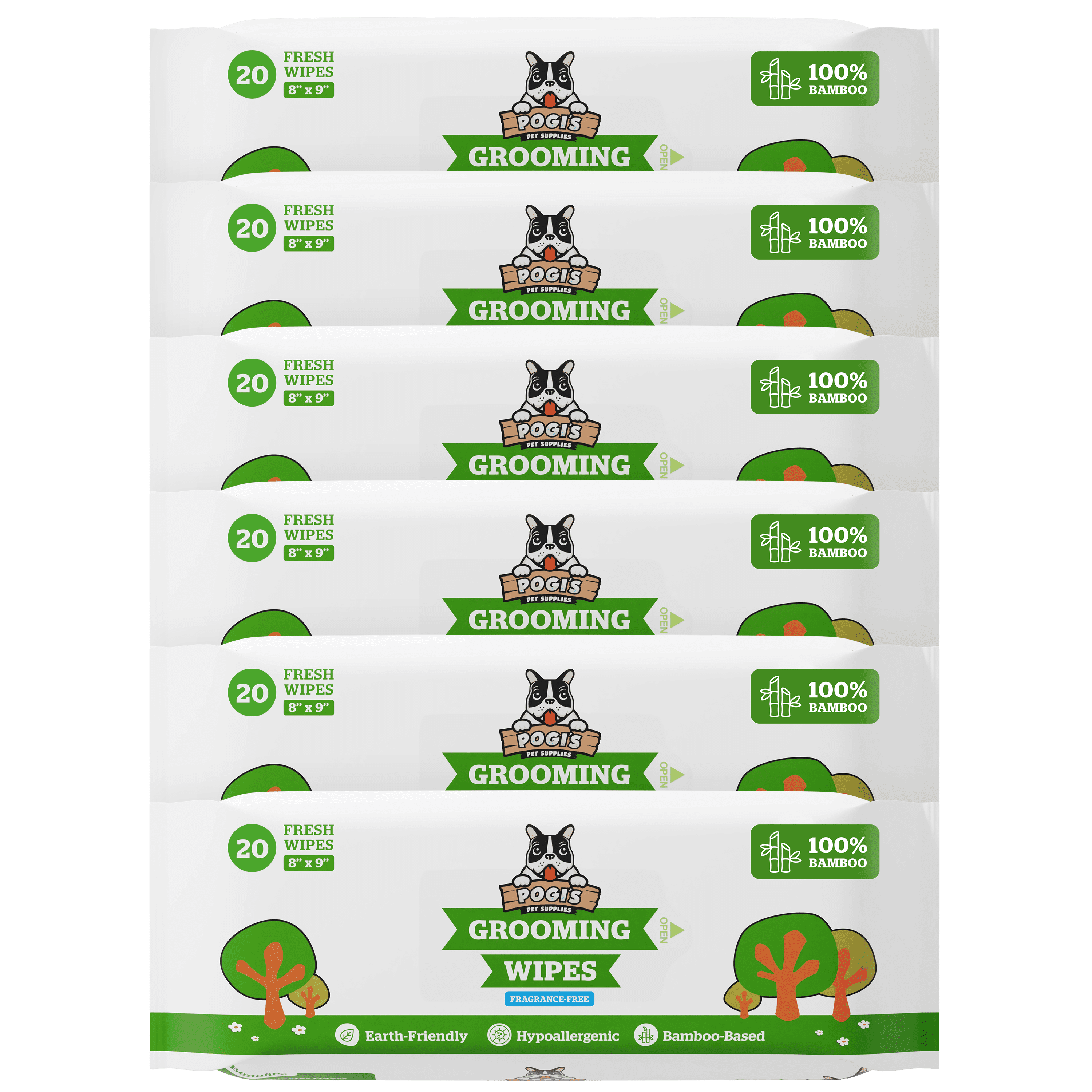 Pogi's Pet Supplies Hypoallergenic Pet Grooming Wipes for Dogs & Cats