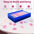 thumbnail image 3 of A Gift of Love: Pink "Love" Mahjong Set for Mother's Day | 166 Transparent Tiles (1.18"), 2 Dice, Blue Case | Complete Game, 3 of 8