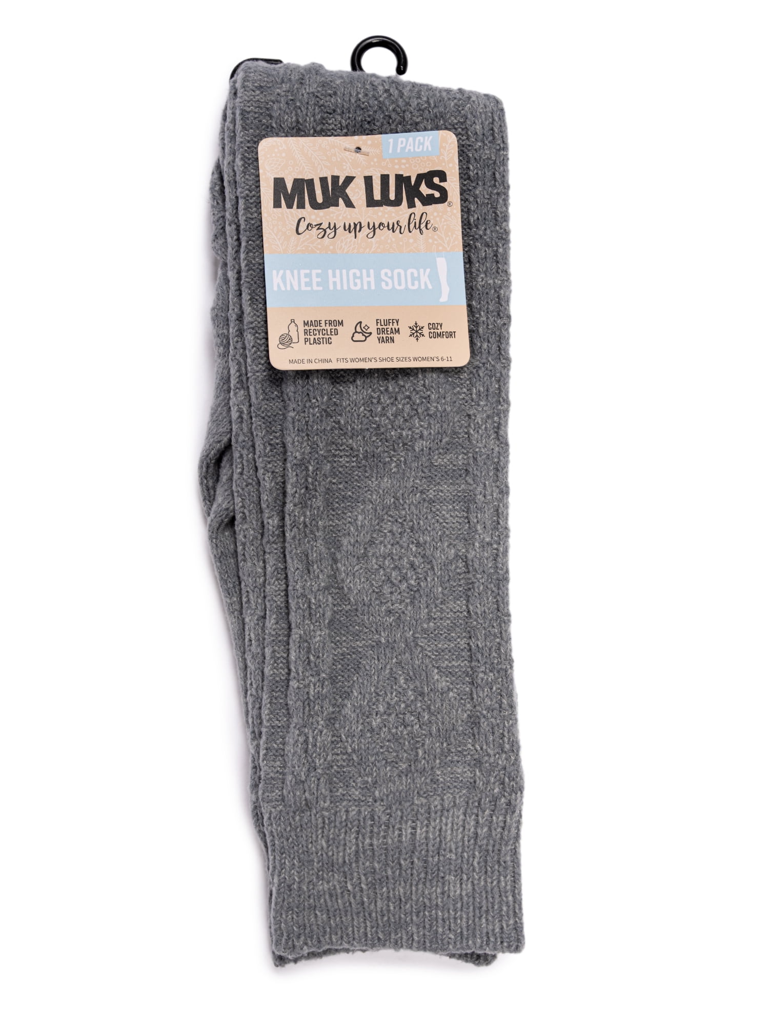 MUK LUKS Women's Fluffy Dream Knee-High Boot Sock, 1-Pack, OSFM