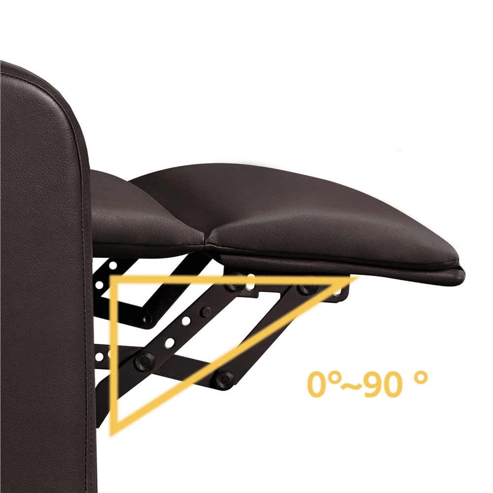 Yaheetech Adjustable PU Leather Recliner Chair with Pocket Spring, Brown