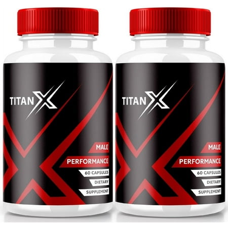 (2 Pack) Titan X Pills, Titan-X Gentle Yet Powerful Formula, All Natural Maximum Strength Supplement to Support Peak Performance and Confidence, TitanX Reviews Official (120 Capsules)