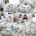 thumbnail image 6 of Cartoons Cute Dinosaurs Full Size Comforter Set, Gray Blue Dinosaurs Animals Bedding for All Seasons, 4 Pcs Bed Set, 1Quiltcover (86"x86") ,1Sheet(80"x116"), 2Pillowcases (30"x20"), 6 of 9
