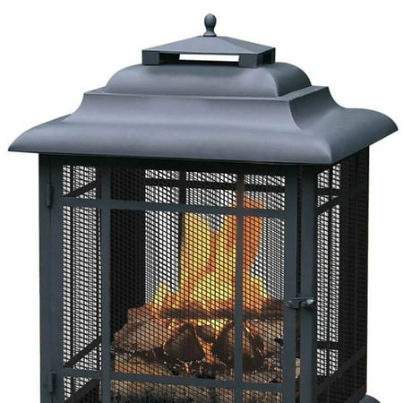 Endless Summer Outdoor Wood Burning Firehouse Fire Pit with Cover | WAF501CS
