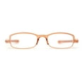 thumbnail image 2 of Adjustable Lens Angle Plastic Rectangular Reading Glasses Peach +3.5, 2 of 4