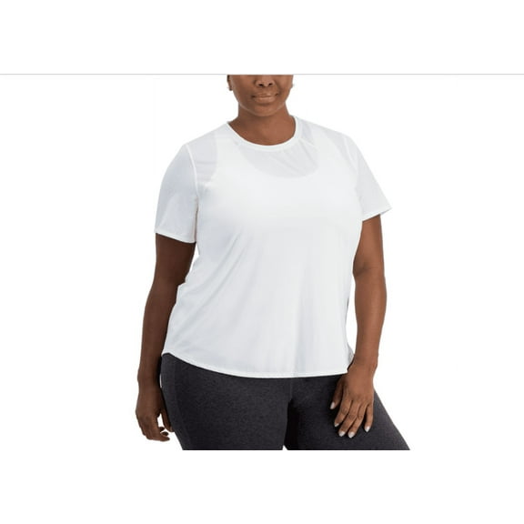 ID Ideology Plus Size Perforated T-Shirt,  Bright White