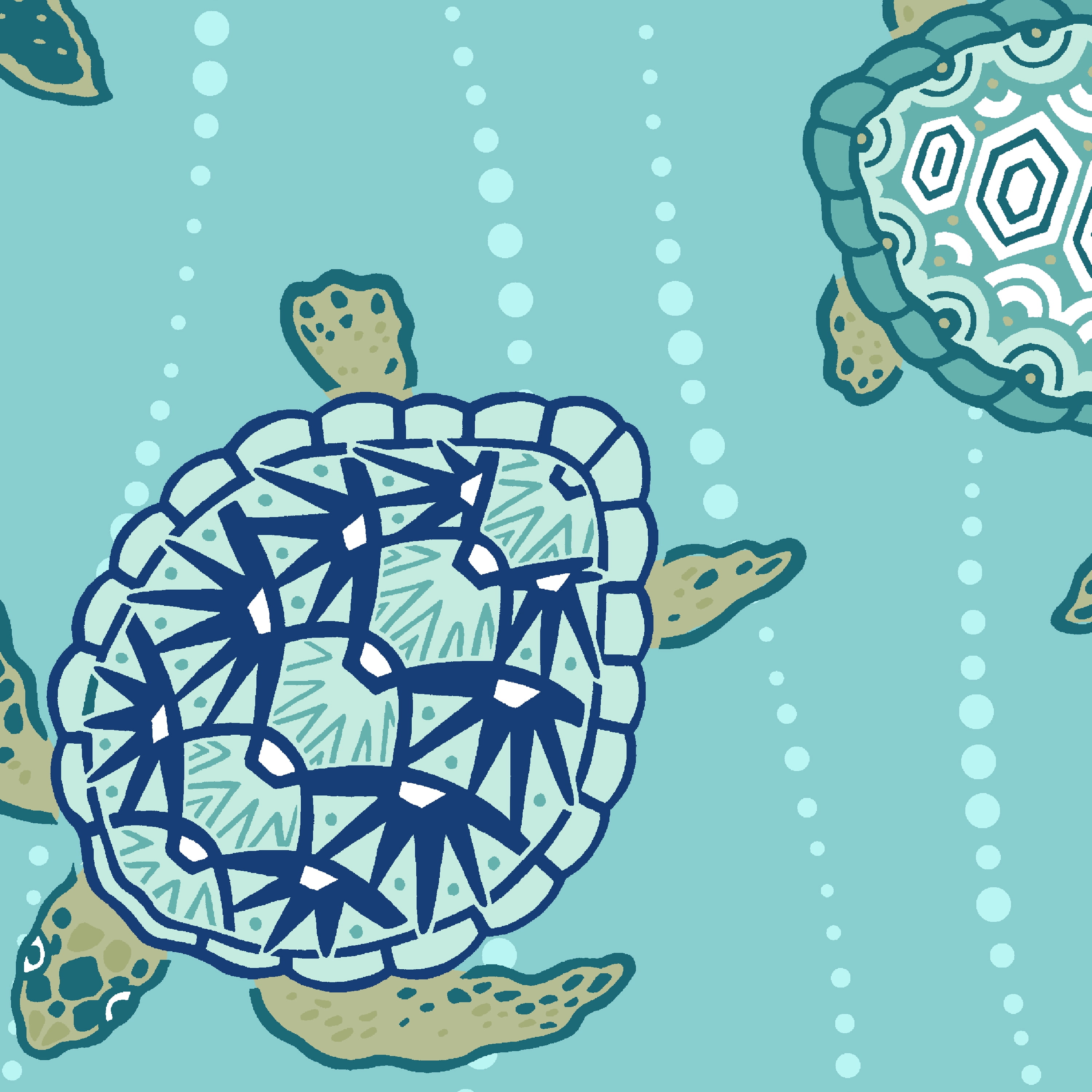 Mainstays Beach & Pool Towel Clips, Turtles, 2 Count