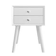 thumbnail image 3 of Costway End Table W/Drawers and Storage Wooden Mid-Century Accent Side Table Multipurpose for Bedroom Living Room Home Furniture Nightstand-White, 3 of 7
