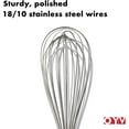18/10 Stainless Steel Whisk, Ergonomic Handle, Dishwasher Safe Metal Whisk, Professional Whisk