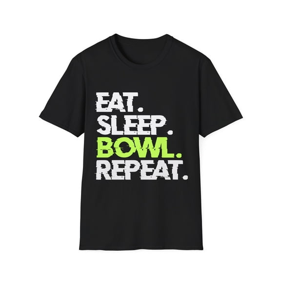Strike in Style: 'Eat. Sleep. Bowl. Repeat.' T-Shirt