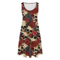 thumbnail image 4 of Qiopertar Vente de Liquidation Robe d'Été Décontractée Sans Manches Col Rond pour Femmes Offres de la Semaine Moins de 5$, 4 of 5