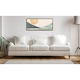 thumbnail image 7 of Kate and Laurel Sylvie Mid Century Modern Abstract Geometric Coastal Landscape Framed Canvas Wall Art by The Creative Bunch Studio, 18x40 Gray, Modern Abstract Sunset Landscape Art for Wall, 7 of 7