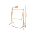 thumbnail image 2 of TABLZONE 1Set Wooden Embroidery Frame Stand Adjustable Height 360 Degree Rotating Needlework Hoop Holder, 2 of 8
