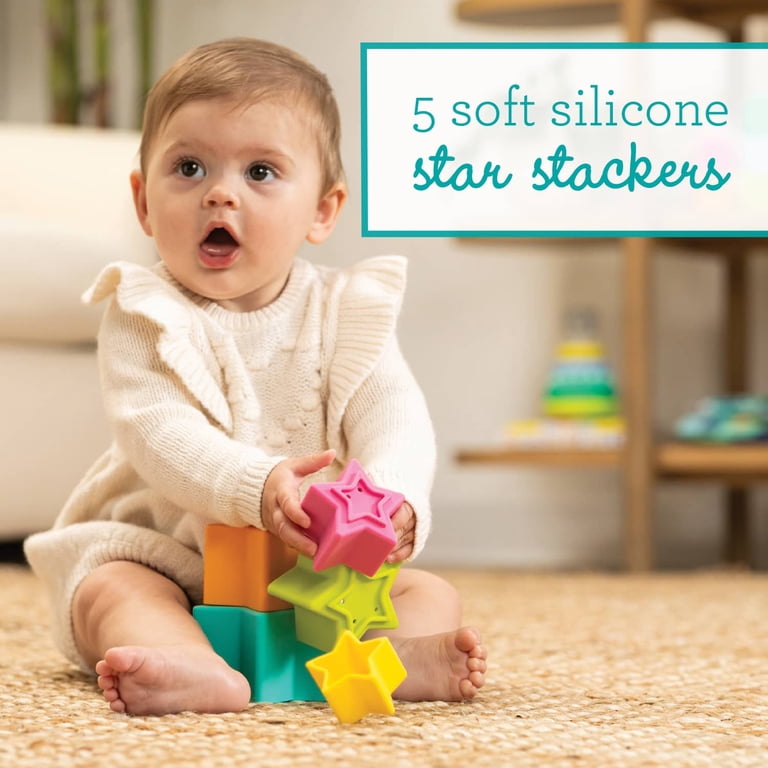 Infantino Stacking Star Rings Silicone Teething Toy photo 4