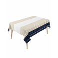 thumbnail image 2 of Navy Beige Striped Tablecloth Rectangle Table Cloths 54x108, Waterproof Tablecloth Outdoor Table Cloth, Gradient Geometric Blue White Washable Table Cover for Kitchen Dinning Party, 2 of 8