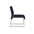 thumbnail image 3 of Waterfall Reception Sled Base Armless Guest Chair / Silver Steel / Navy Blue, 3 of 5