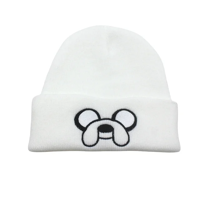 Adventure Time Adult Embroidery Knitted Hats Cartoon Anime Headgear Autumn Cap Winter Hat Student Bonnet Christmas Birthday Gift Puppy-WH