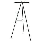 Audio-Visual Direct Lightweight Aluminum Flip Chart Presentation Easel, 70 inches Tall, Black