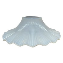 B&P Lamp® 7 1/4" Opal Glass Petticoat Shade To Slip Onto Lamp Chimney