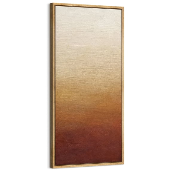 Large Framed Canvas Art for Living Room Wall Decor, Neutral Abstract Canvas Print for Bedroom Decoration - 60"x30" Natural Framed