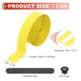 thumbnail image 2 of Uxcell Bike Handlebar Tape, 2 Rolls 6.6 Feet Grip Tape EVA Foam Cycling Handle Wraps with End Plugs for Road Bike, Yellow, 2 of 7