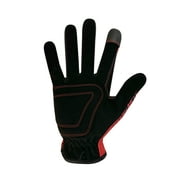 Hyper Tough All Purpose Performance Work Gloves, Synthetic Leather, Black and Red, Adult Unisex, Large, 1 Pair
