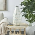 thumbnail image 2 of DecMode 19" Handmade Mosaic Inspired White Mother of Pearl Vase with Pastel Blue and Pink Accents, 2 of 11